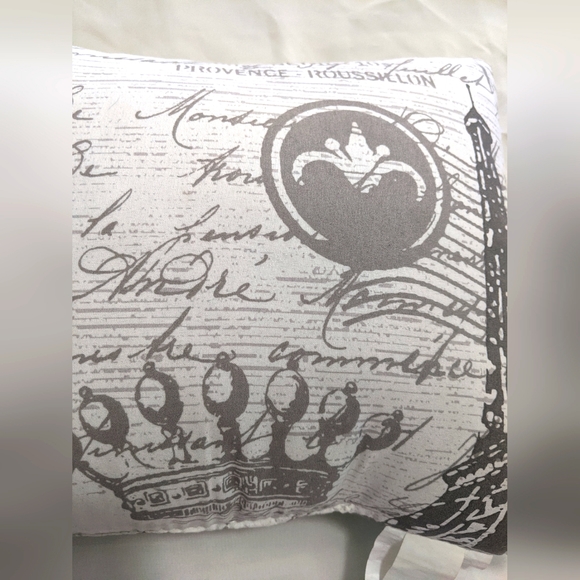 Paris Vintage French Postscript Decorative Pillow - Picture 2 of 5